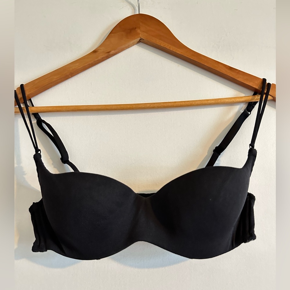 Vintage Victoria’s Secret Black Push Up Classic Neutral Bra size 34C EUC - Picture 2 of 9